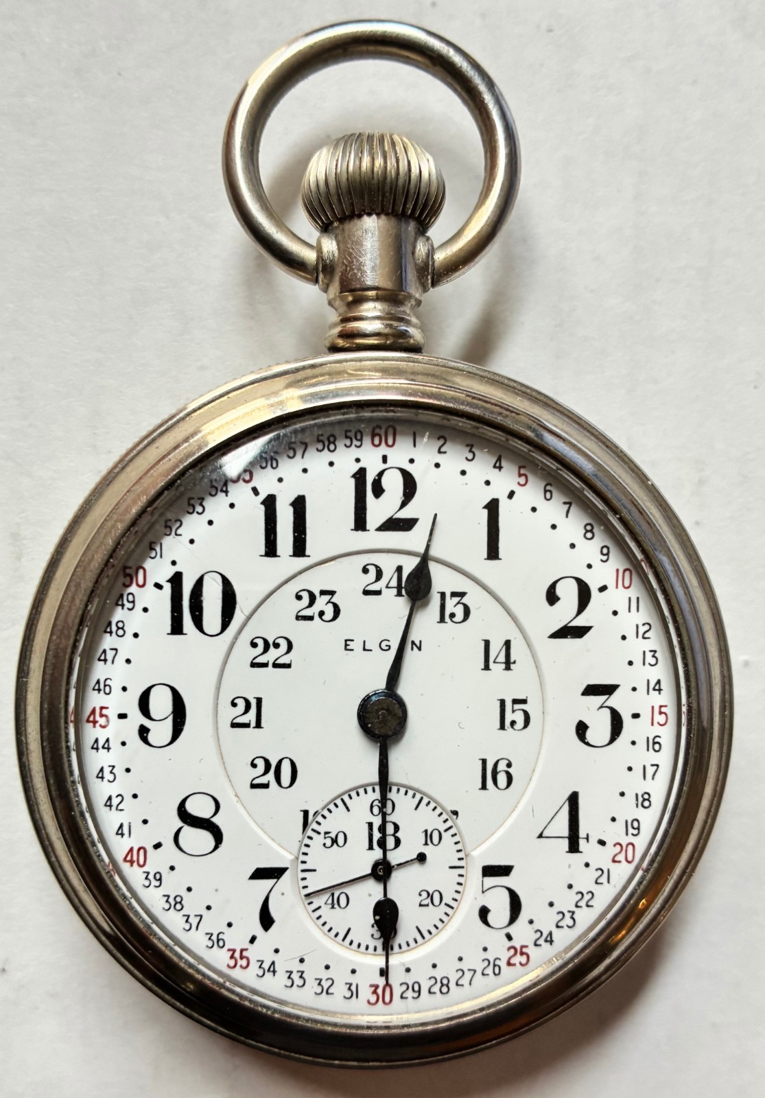 Jewelers Veritas 8 Model 23J Elgin in Grade Pocket Case Watch 214 Antique 18s - vintagewatches.pk