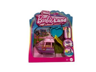 Mattel Mini Barbie Land - Mini Puppe mit Traumboot | Mattel HYF41 | NEU & OVP