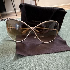 Tom Ford Jennifer TF8 28F Rose Gold Brown Gradient Sunglasses 68-10-115 Case