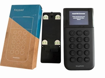 SimpliSafe Wireless Alarm Keypad SSKP3 KP3000 w/ Mount Bracket & Box Works BLACK
