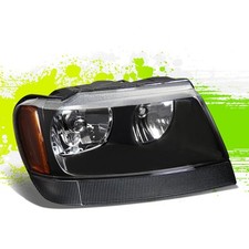 Factory Style Halogen Headlight For Jeep Grand Cherokee Wj 99-04 Black Right