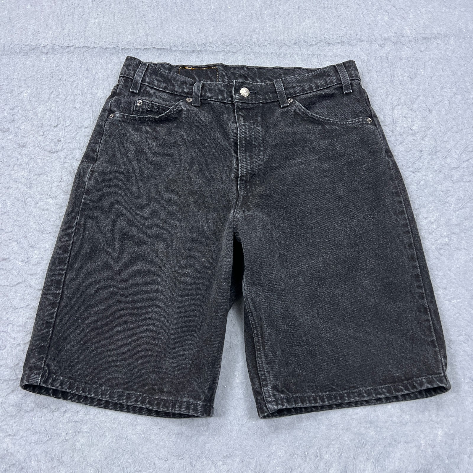VTG Levi's 550 Orange Tab Denim Shorts Mens 34 Black Wash Relaxed Fit Jorts 90s