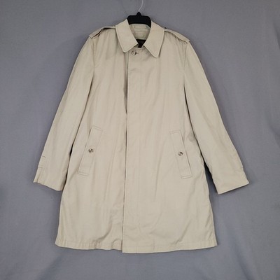 LONDON FOG Maincoat Men's Khaki 40 Long Removable Liner Trench