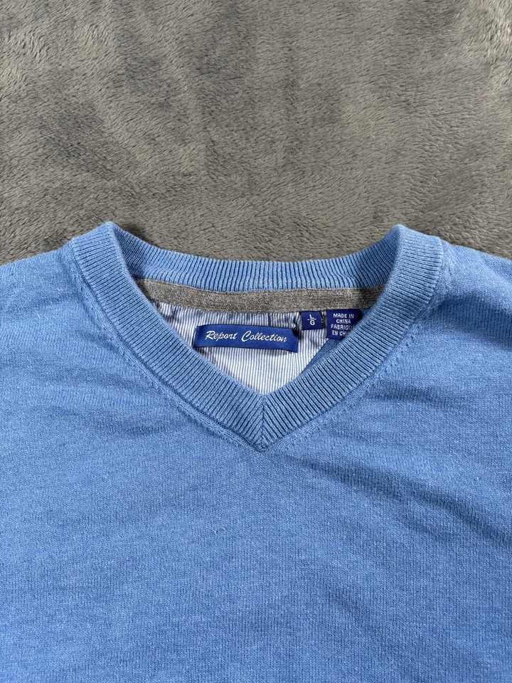 Report Collection Sweater Mens Large Lightweight Pullover V Neck Casual - Image 2 of 4