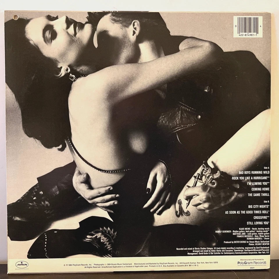 SCORPIONS - Love At First Sting (Masterdisk) - 12" Vinyl Record LP - EX - Image 2 of 3