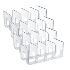 4 Pack Clear Acrylic File Organizer, Purse Organizer, File Sorter Desktop Fil...