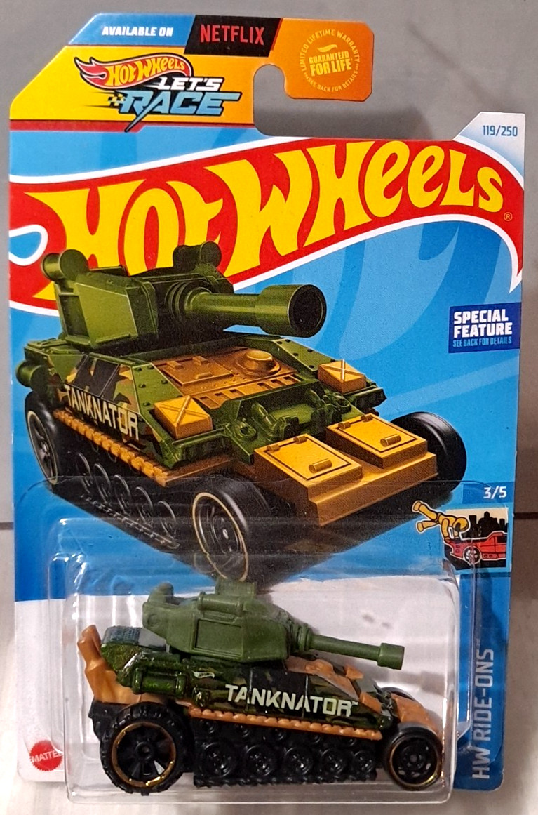 NEW HOT WHEELS CAR TANKNATOR 119/250 HW RIDE ONS 3/5 SPECIAL FEATURE