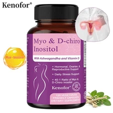 Myo-Inositol D-Chiro Inositol Supplement Hormonal Balance Support Non GMO