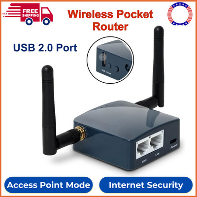 GL.iNet GL-AR300M16-Ext Portable Mini Travel Wireless Pocket Router, WiFi Router