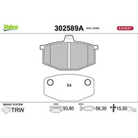 Valeo 302589A Bremsbelagsatz FüR Renault 4 5 112 R21 R23 122
