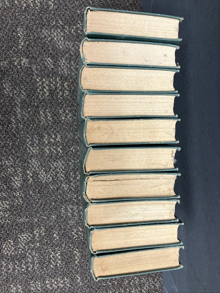 Works Of Edgar Allan Poe 10 Volume HC Set Harper & Brothers Green & Gold Covers Foto 4 de 4