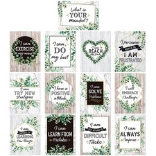 Pajean 13 Pcs Growth Mindset Posters Bulletin Board Decorations Simply Boho E...
