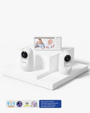 Momcozy - BM01 - Video Baby Monitor with Split Screen - White - 2Cam