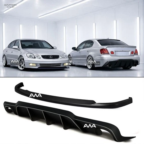 For 1998-2005 Lexus GS300 GS400 GS430 TTE Style PU Front Lip & Rear Diffuser