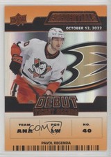 2022 Upper Deck Credentials Debut Ticket Access Orange 89/149 Pavol Regenda 1nj9