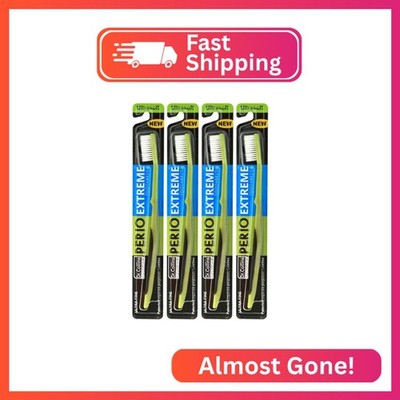 Dr. Collins Perio Extreme Toothbrush, (Colors Vary) (Pack of 4)