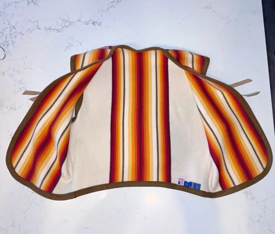 Vintage 80’s Pendleton Beaver State Wool Vest Men S Southwest Native American - Image 2 of 4