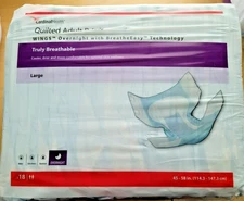 Cardinal Health, Quilted Adult Briefs, Wings, Truly Breathable, LARGE, 18ct.-New