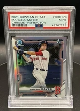 2021 Bowman Draft ~ MARCELO MAYER Chrome-REFRACTOR #BDC174 PSA 9 MINT ~ Red Sox