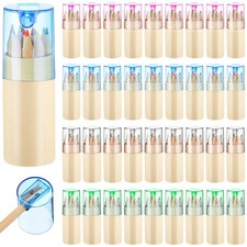 48 Packs Mini Drawing Colored Pencils Bulk with Sharpener Portable Color Penc...