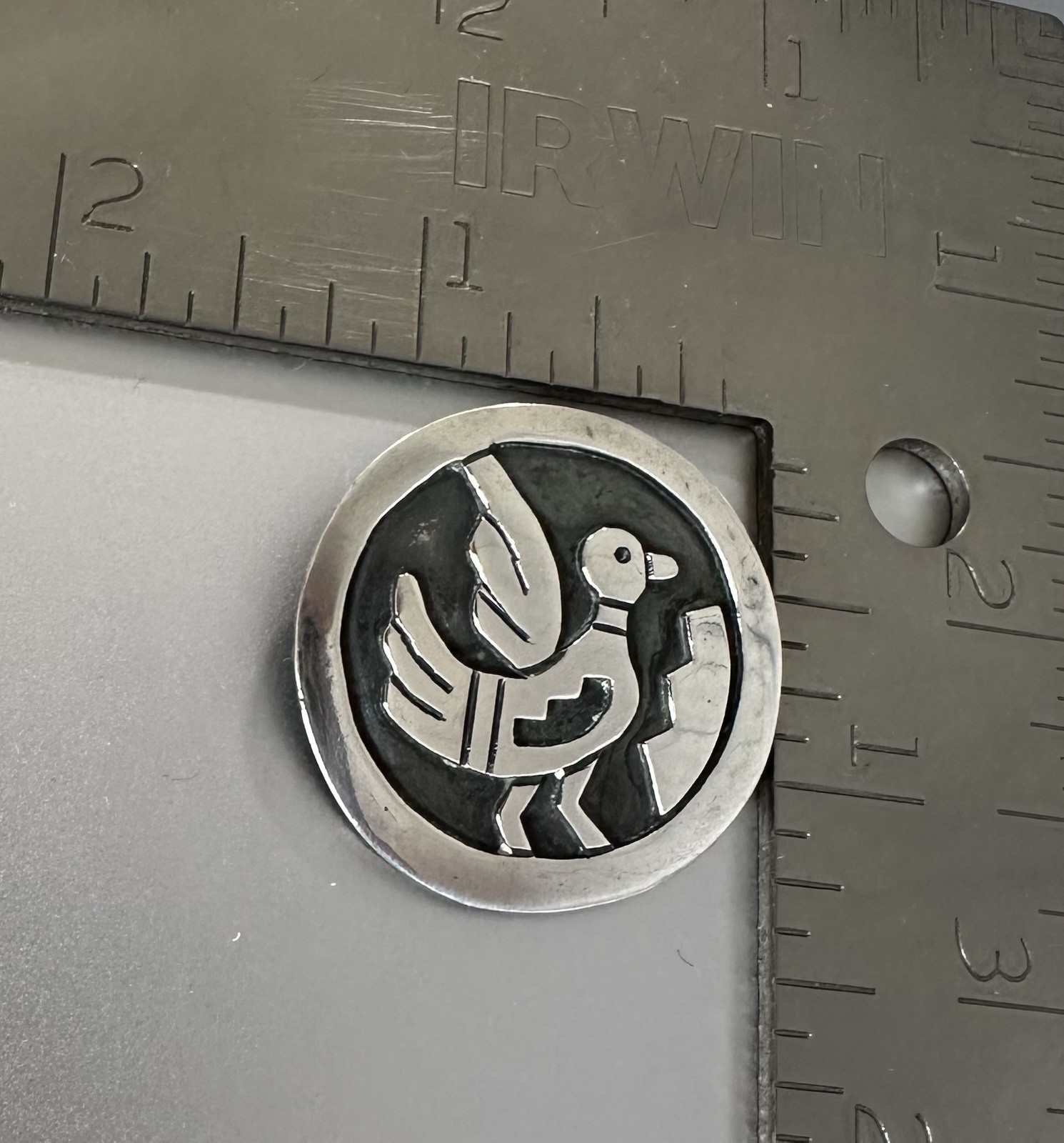 Vintage Solid Silver Bird Brooch Signed Stamped - image 2