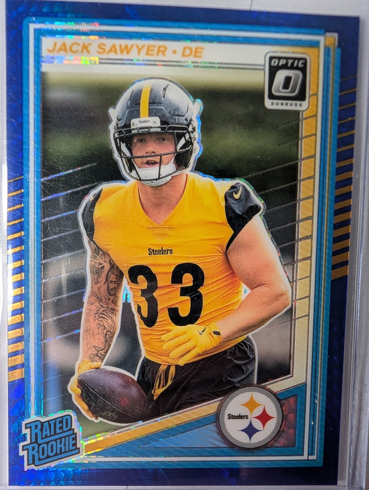 2025 Donruss Optic #220 Jack Sawyer Blue Hyper