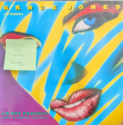 Grace Jones I'm Not Perfect But I'm Perfect For You Vinyl Record EX/VG 12MT15 