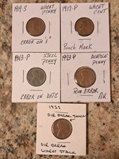 Lincoln Memorial Cent Mint Error - Large Obverse CUD Over Date