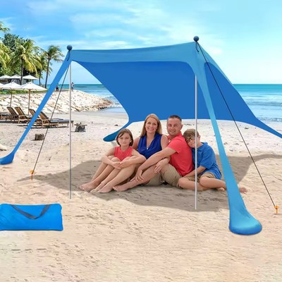 SONNENSEGEL SONNENSCHIRM STRAND UV 50+ 210X200CM KLAPPBAR CAMPING PICKNICK