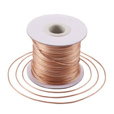 85 Yards 1mm Gewachst Polyester Kordel Auffädeln Schnur Fäden Flechten Dunkel Goldrute