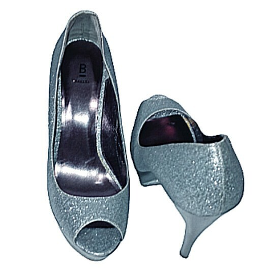 Bakers silver glitter platform pumps - image 4