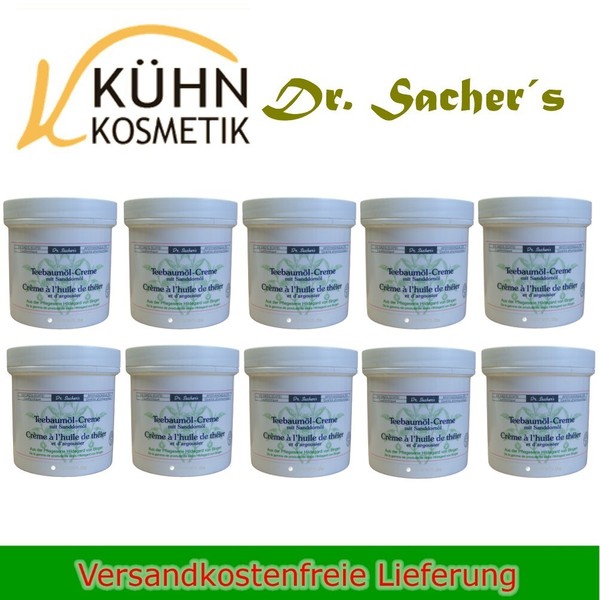 Dr. Sachers Teebaum ÖL Creme 10 X 250Ml Mit Sanddorn ÖL Haut Pflege Creme Salbe-image
