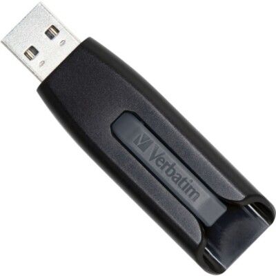 Verbatim Store 'n' Go V3 grau/schwarz 64 GB, USB-A-Stick mit Schiebemechanismus