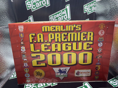 2000 Merlin's F.A.  Premier  League Sticker s  100 Packs Box Rare VINTAGE