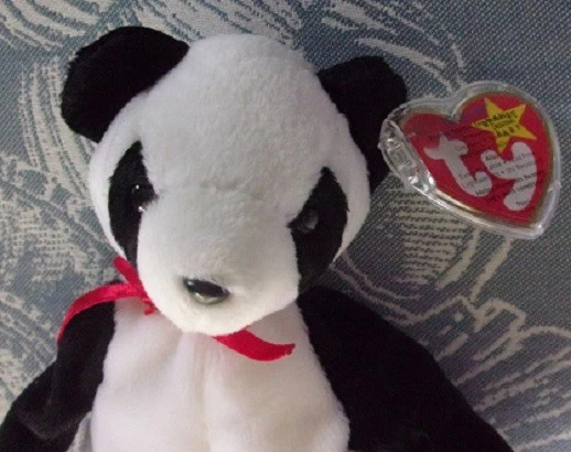 1997 1998 Fortune Panda Original TY Beanie Baby P.E. Pellets with Errors