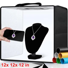12"x12" LED Light Box Tent Portable Photo Studio Photography Shooting Background