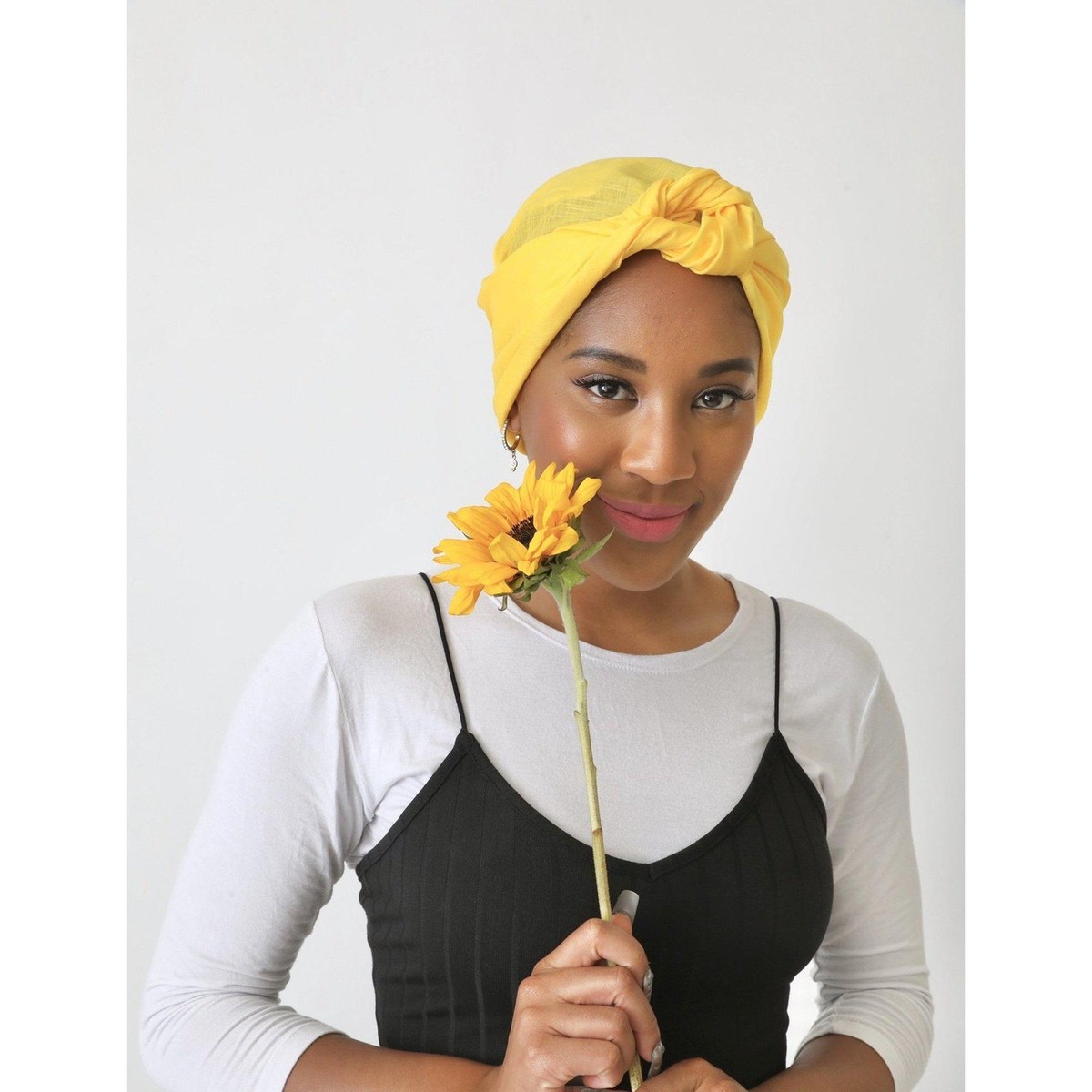 Cotton Square Scarf, Yellow, 28