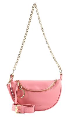 SEIDENFELT MANUFAKTUR Skien II Umhängetasche Tasche Bubble Gum / Gold rosa Neu