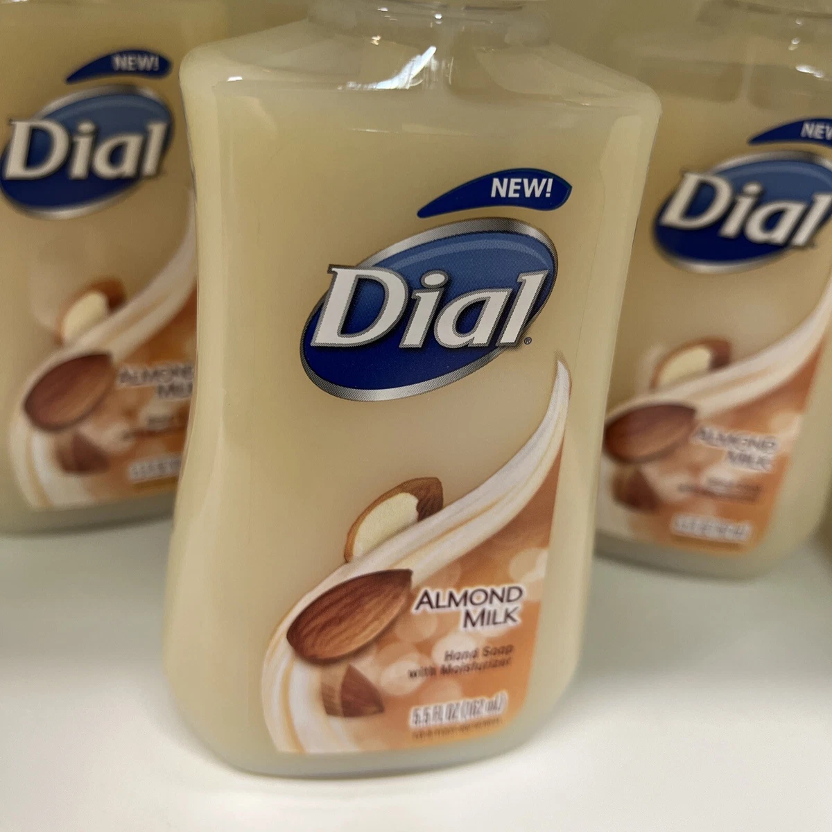 4 PACK Dial ALMOND MILK Moisturizing Liquid Pump Ivory Hand Soap