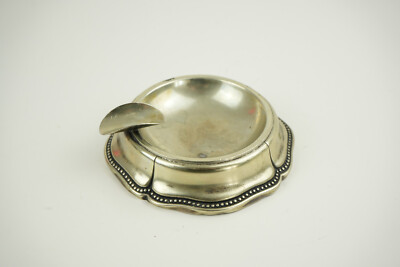 Antique Tin Ashtray Hallmarked LW