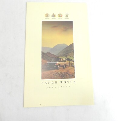 VINTAGE 1990 RANGE ROVER SALES BROCHURE DEALERSHIP SPECIFICATIONS INFORMATION