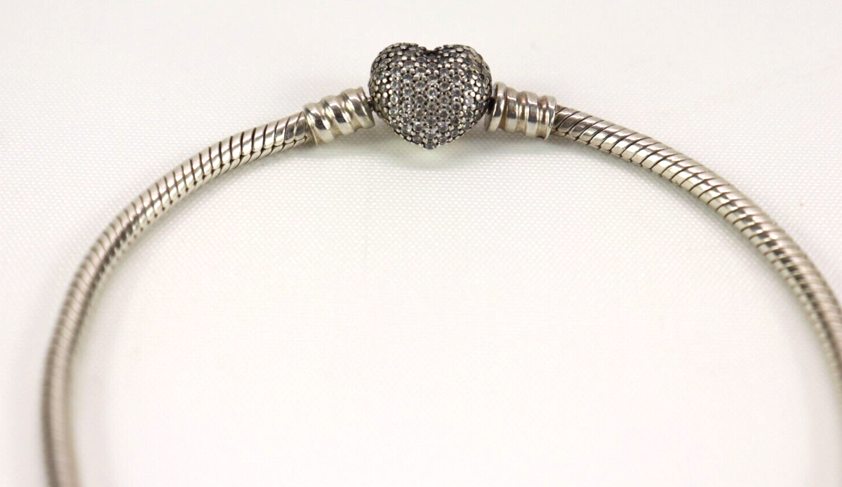 Authentic Pandora S925 ALE Sterling Silver Bracelet & Charm S925