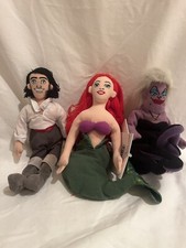 The Disney Store Mini Bean Bag Little Mermaid Plush Set Of 3 New With Tags