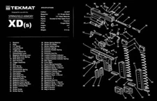 Tek Mat Springfield .45 ACP 9MM XD(s) Armory Gun Cleaning Bench Mat Mouse Pad