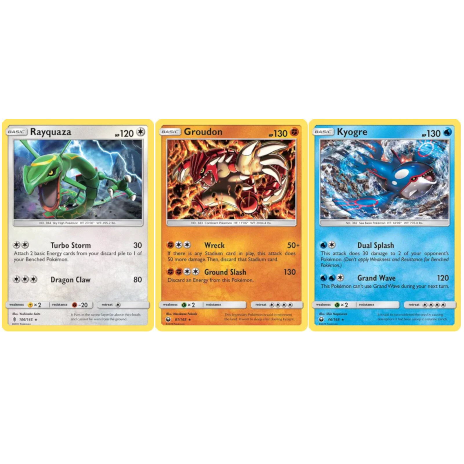 Rayquaza, Groudon, Kyogre Rare - Legendary Set - NM/MINT - Pokemon | eBay