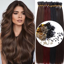 100 Human Hair Nano Ring Remy Hair Extensions 1gram/s Rings Loop Nano Beads Tip