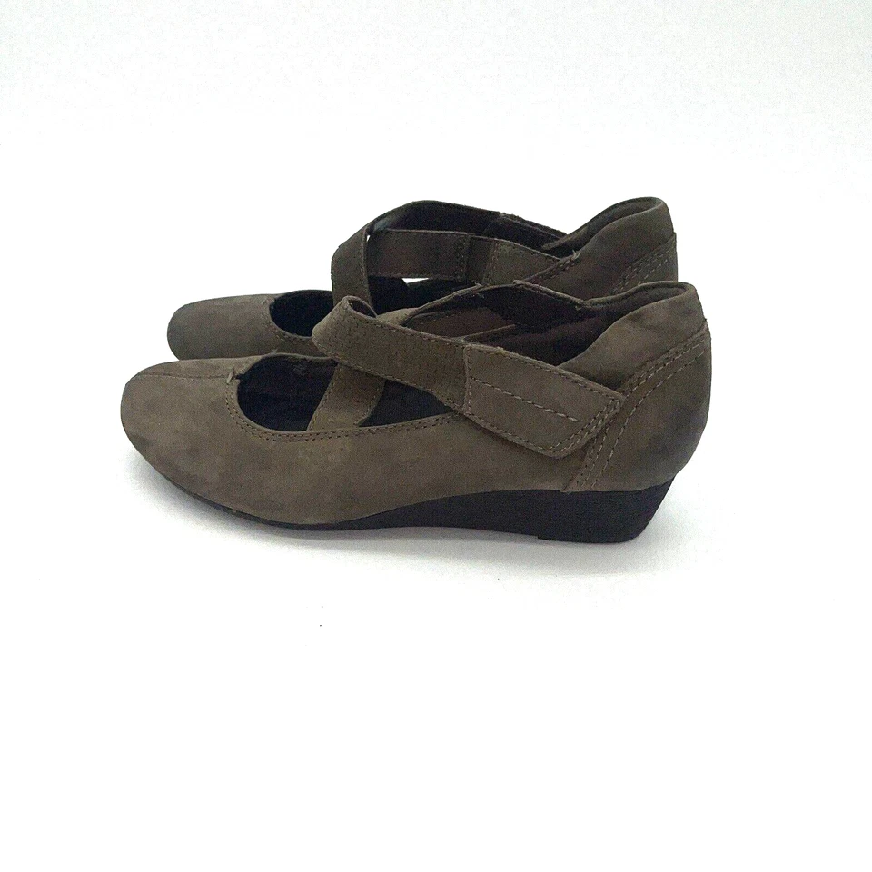 ROCKPORT Womens 7 Brown Suede Leather Mary Jane Hook & Loop Shoes tru365 Comfort - Image 2 of 4
