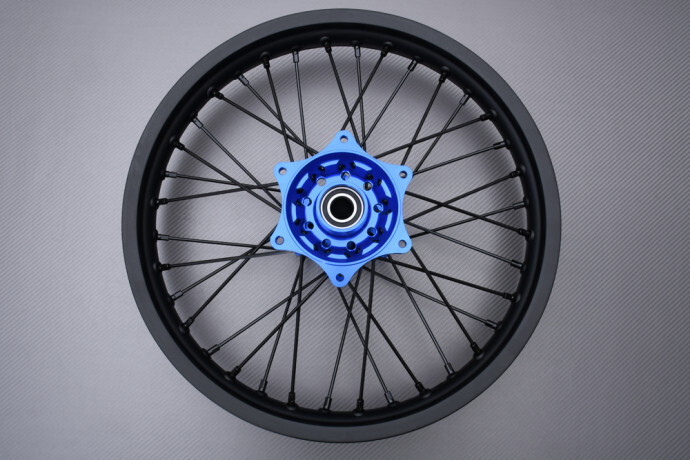 Roue arrière cross bleue 2,15x19 Husaberg FE 350 - 2