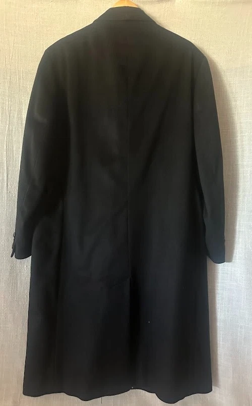 Abrigo para hombre HART SCHAFFNER MARX negro pequeño mezcla de lana PTP 25 L 45 Orig 595 DS36 Foto 4 de 4