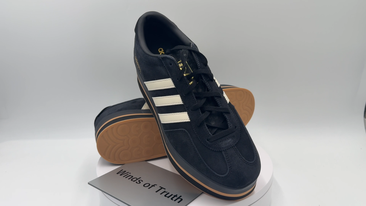 adidas Originals GAZELLE STACK JS0239 Core Black Cream White Gum